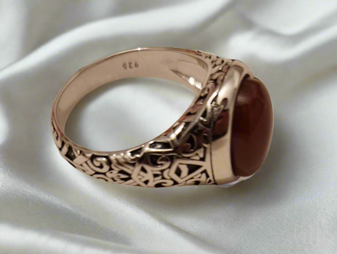 Turkish Aqeeq Ring N r